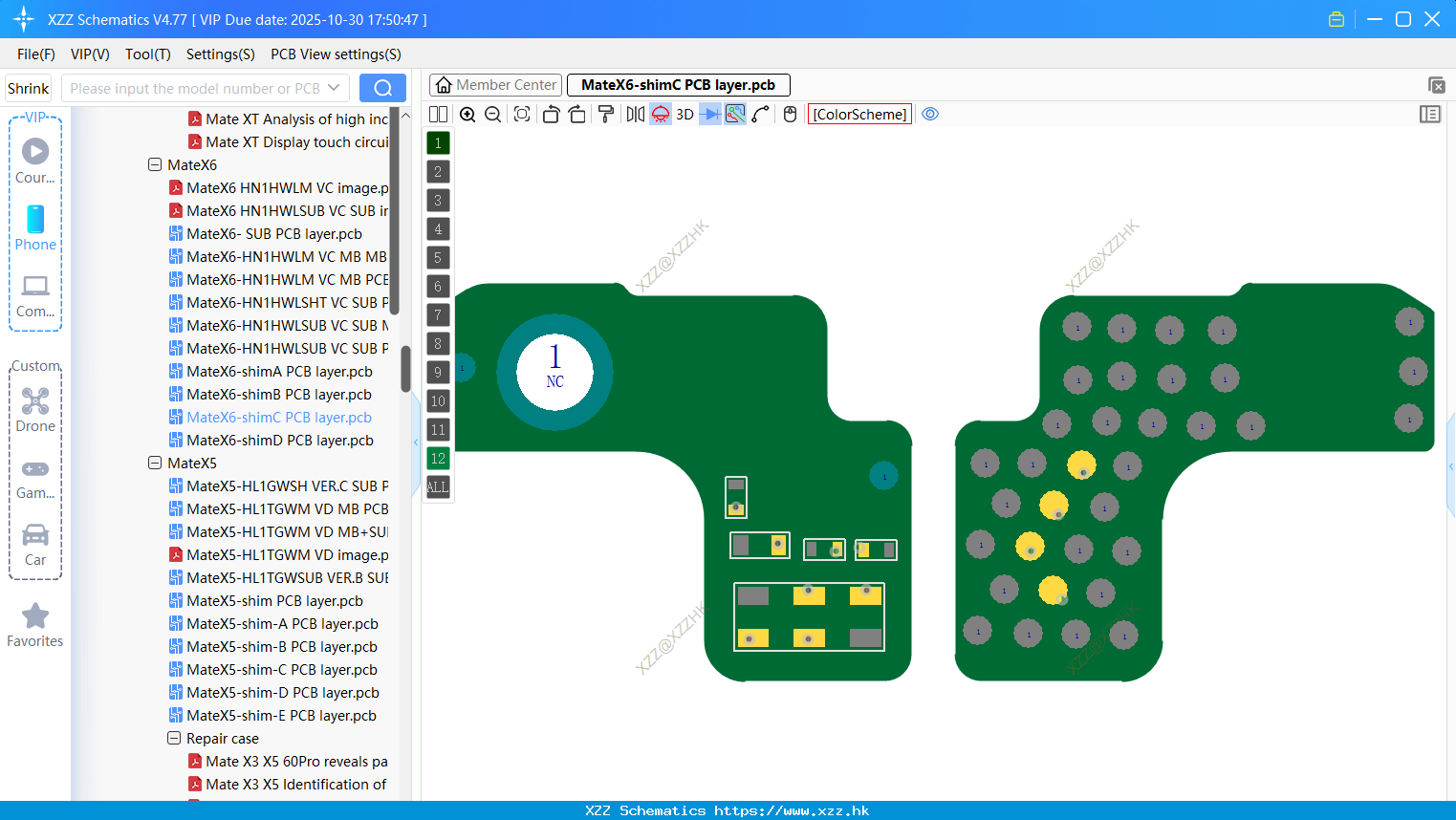 Huawei MateX6-shimC PCB Layer